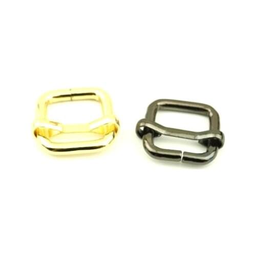 30pcs/lot Metal square ring buckles Strap Slider Adjuster for Bags Garment Leather Accessories DIY Needlework