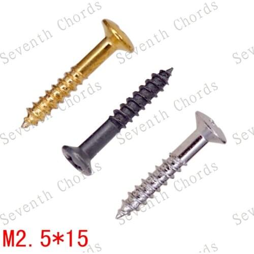 48 Pcs M2.5*15mm Electric Guitar Humbucker Pickup Ring Mounting Screws/Pickup Frame Fixing Screw - 3 Color for choose