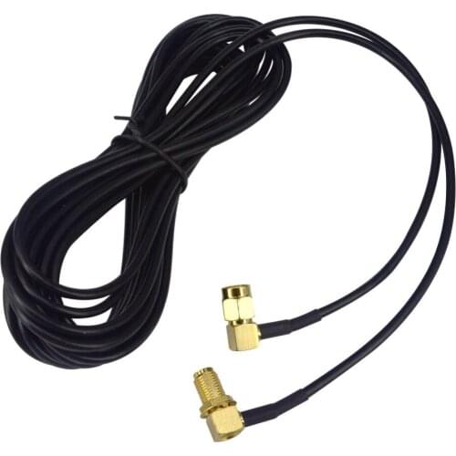 5 Piece 5M SMA Male to SMA Female Cable Antenna Extension Cord RG174