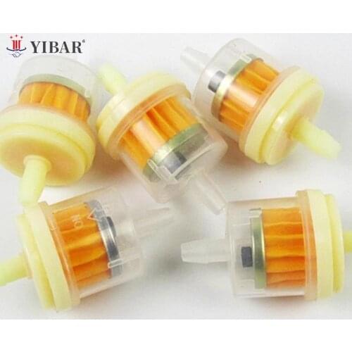 5pcs Car Dirt Pocket Bike Oil Filter Petrol Gas Gasoline Liquid Fuel Filter For Scooter Motorcycle Motorbike Motor
