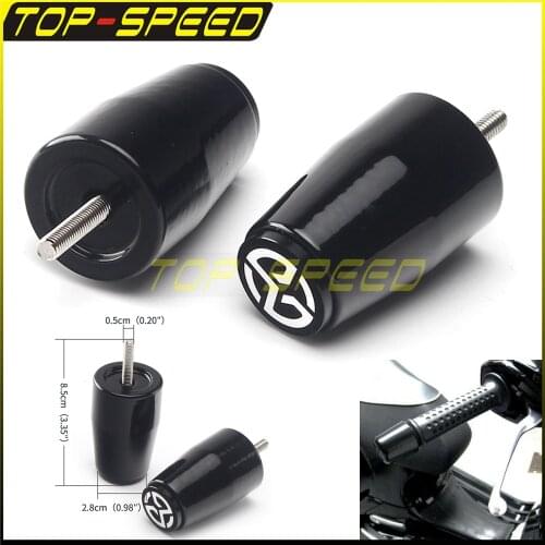 CNC Aluminum Handle Bar Ends Plugs Hand Grips Balance Sliders For VESPA GTS Sprint Primavera LT LX GT GTS GTV 125 150 200 250