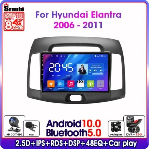Android 10.0 4G 64G 2 Din 4G ENT HD Car Radio Multimedia Video Player for Hyundai Elantra 4 2006-2011 Navigation GPS Auto Stereo
