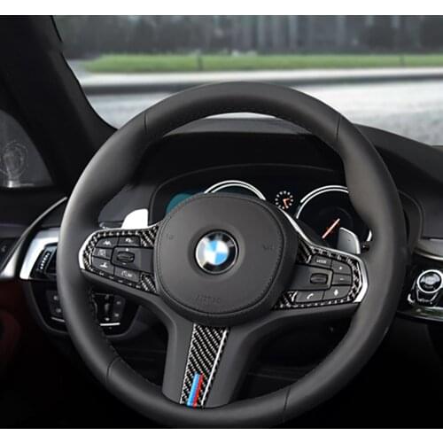Auto Accessories Carbon Fiber Steering Wheel Buttons Car Stickers And Decals Modification Car Covers For BMW 5 Series G30 X3 G01
