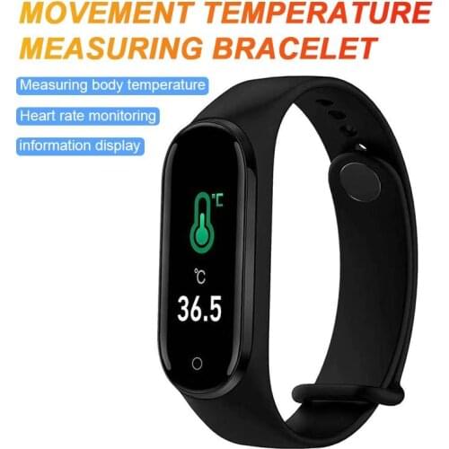 Boby Temperature monitor M4 Smart band 4 Fitness Tracker Watch Sport bracelet Heart Rate Blood Pressure Health Wristband