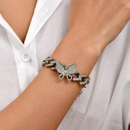 Butterfly Bracelet Bracelet Designed for Women Silver Color Butterfly Style Buckle Bracelet Send Girlfriend Valentine Day Gifts