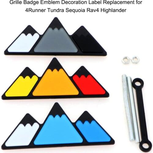 Grille Badge Emblem Decoration Label Replacement for 4Runner Tundra Sequoia Rav4 Highlander