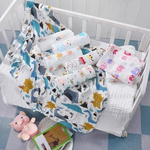 Baby Blanket Bath Towel Bamboo Swaddle Blanket Diaper Gauze Muslin Blanket 120 Baby Blankets Newborn Blanket Swaddle Cotton
