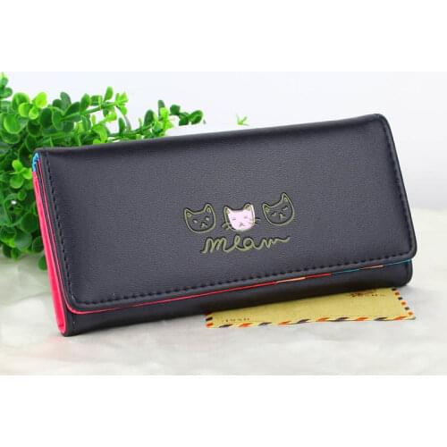 Women Wallets Lovely Cat Coin Purse Pocket Lady Purses Cards ID Holder Handbags Moneybags Clutch Female Wallet Girls Burse Bags