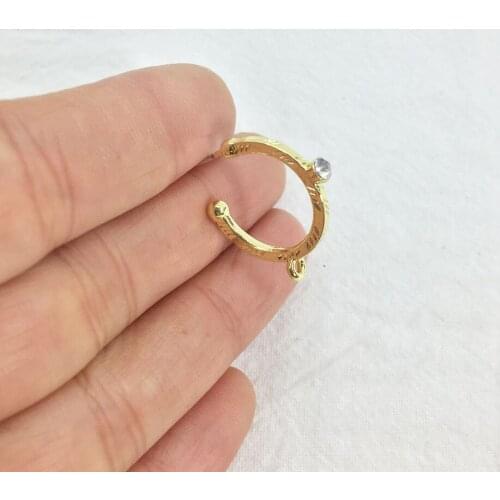 Eruifa 10pcs 18mm Earring Stud Hoop Connctor Rhinestone gold/Silver plated Zinc alloy Jewelry DIY Necklace Bracelet Earrings