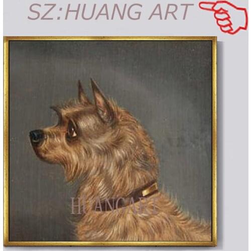 Pet cute dog paintings hand-painted high-quality original dog art painting wall canvas art childrens room decor