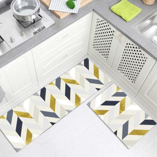 Nordic Geometric Printed Carpet Washable Kitchen Mat Anti-slip Bath Mat Bedside Mats Bedroom Indoor Mat Decor Home