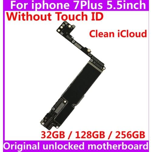 Original For Apple A10 IOS system Motherboard for iphone 7Plus 7 Plus 32GB 128GB 256GB 100% unlocked mainboard wtihout touch ID