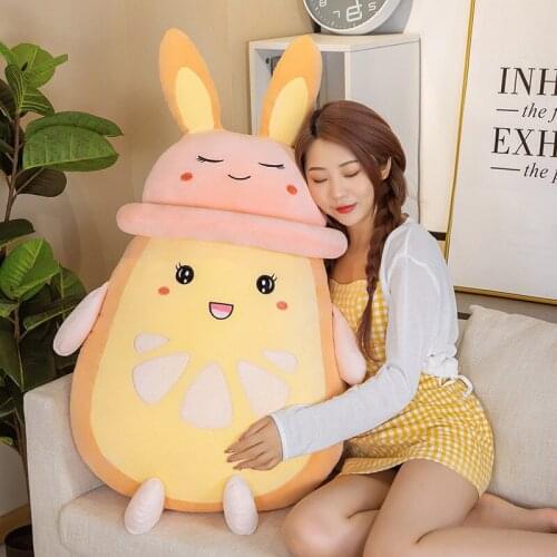 Cute Orange Family Plush Toy Shy Figured Baby Fruit Plant Turn into Rabbit Plushie Squishy Toys Props Kids Gift