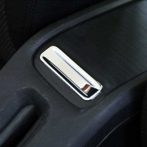 Modification car chrome armrest storage box Decorative panel Trim of label for Peugeot 2008, 2014-2017