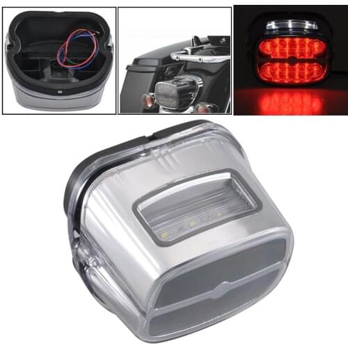 Motorcycle LED License Plate Lamp Brake Tail Light For Harley Touring Electra Road Glide Sportster 12V ABS Plastic Accessories