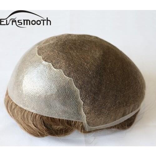 New Q6 Front Lace Toupee Men Indian Human Hair Male Wig Swiss Lace Wig Men Hair Replacement System Unit Man Wig Natural Hair