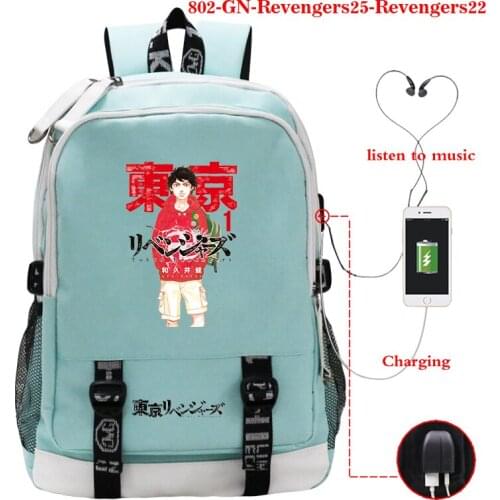 Men Backpacks Tokyo Revengers Anime Print Backpack Fashion Punk Rock Printing Rucksack Students School Bags Bagpack Laptop Bags