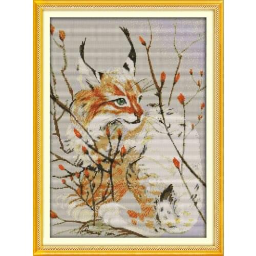 The cat fairy cross stitch kit 14ct 11ct pre stamped canvas embroidery DIY handmade needlework