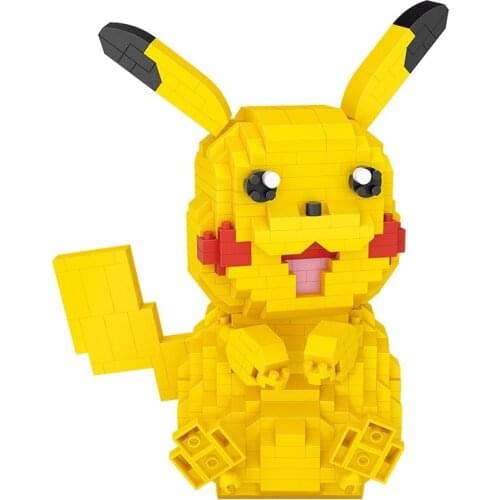 New Cartoon Pokemon Pikachu Elf Ball Pocket Monsters Building Blocks Bricks Set Classic Anime Movie Dolls Model Kids Toys