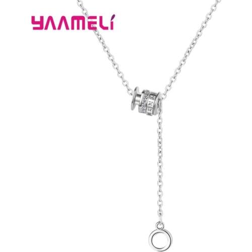New Arrival 2020 Long Chain Pendant For Woman Cute Authentic 925 Sterling Silver Necklace Choker Fashion Wedding Jewelry Gift