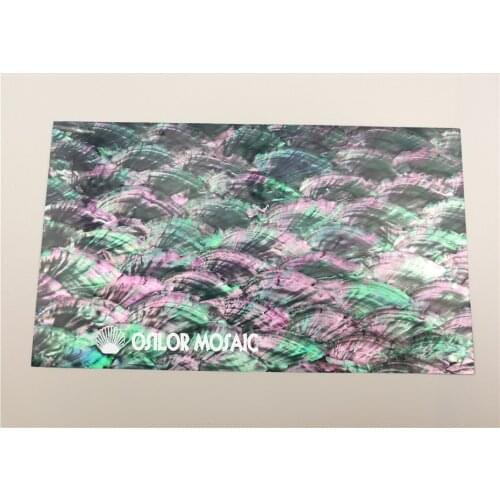 Fan shape mother of pearl laminate for musical instrument and furniture inlay DIY and cell phone case 10pcs/lot five colors