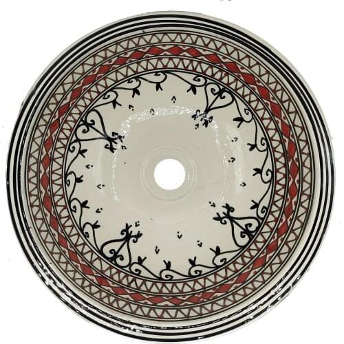 Lavatory bathroom sink ceramic Moroccan Tunisian hand painted 1507210801