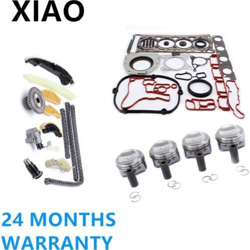 OEM 06H198151B 1.8T Pin23mm Engine Piston Gaskets Timing Chain Guide Repair Kit For VW Golf Passat Audi A4 TT Skoda 06F253039F