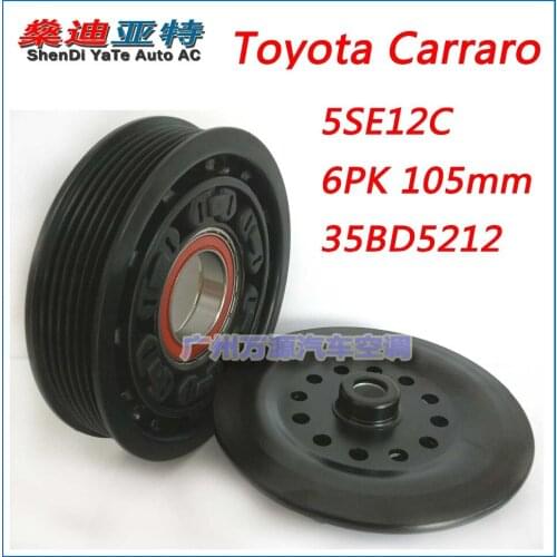 ShenDi YaTe Auto AC Car air conditioning compressor clutch for Toyota Corolla for 5SE12C 12V PV6 105mm bearing size 35BD5212