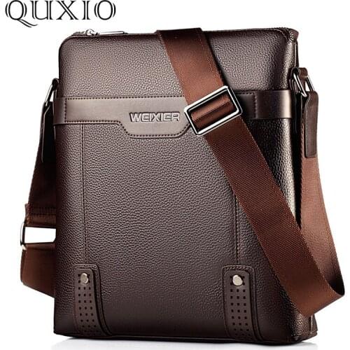 Luxury Men Business Messenger Bags 2019 New Fashion Brand PU Leather Crossbody Bag Vintage Men Bag Shoulder Men Zipper Bags