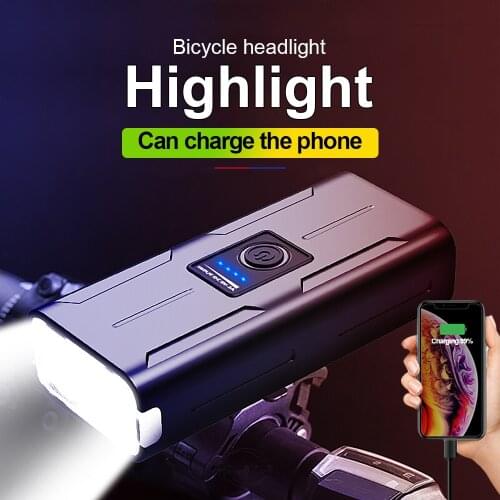 Super Bright Bike Headlight 8200 Lumens Rechargeable Bicycle Light 10000mAh Bike Led Flashlight IPX8 Waterproof Cycling Lantern