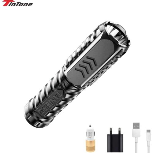 LED Flashlight Mini Portable Torch High Power battery Built-in Rechargeable Lantern 3 Modes Outdoor Fishing Hunting Power Bank