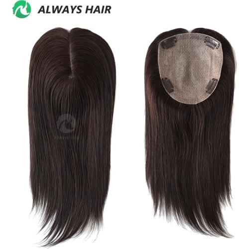TP32 / TP34 Hand Tie Silk Base Human Hair Topper Women Hair Clip in Chinese Culticle Remy Hair Toupee Women