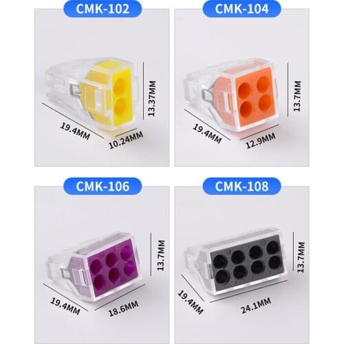 Universal Plug-in Electrical Terminals Block Quick Connector 10 Series Type Wiring Cable Connector 24A/400V