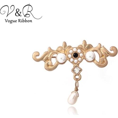 Vogue Ribbon Gold Brooches For Clothes