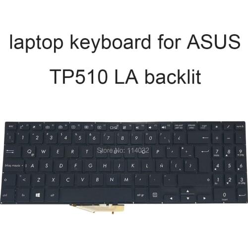 Backlit Keyboard Replacement keyboards for ASUS VIVOBOOK TP510 TP 510 LA Latin black light part sale 0KNB0 5130LA00 5630LA00