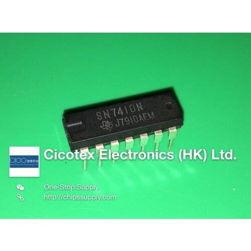 10pcs/lot SN7410N DIP14 7410N TRIPLE 3-INPUT POSITIVE-NAND GATES