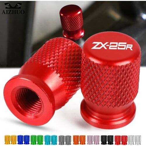 CNC Aluminum FOR KAWASAKI ZX10R ZX6R ZX14R VERSYS ZX 25R ZX-25R 2020 2021 Motorcycle Tire Valve Air Port Cover Caps ZX25R LOGO