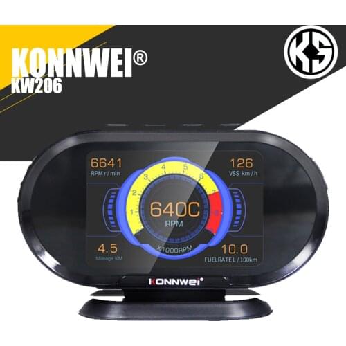 KONNWEI KW206 OBD2 On-Board Computer Auto Car Digital Computer Display OBD 2 Scanner Fuel Consumption Water Temperature Gauge