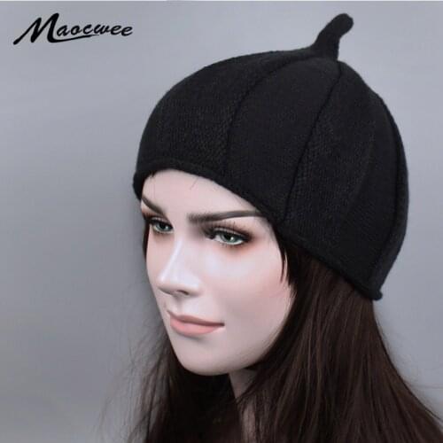 Brand Hat Women Winter Beanies Men Knitted Cotton Beanie Warm Soft ladys Pumpkin Cap Bonnet Gorros Caps For girls Turban Hats