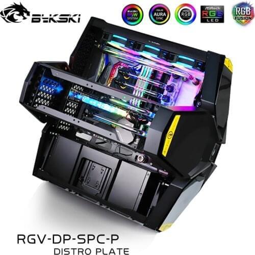 Bykski RGV-DP-SPC-P, Waterway Boards Kit For DeepCool Quadstellar Case, RBW Waterway Board CPU/GPU Water Block Program Kit