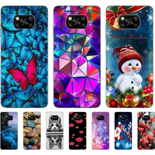 For Xiaomi Poco X3 NFC 6.67''Case Phone Cover Silicone Soft Back Cases for Poco X3 NFC Case TPU Bumper for Poco X 3 NFC