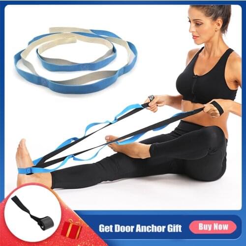 Fitness Pull Strap Belt Yoga Polyester Elastic Stretching Training Band Pilates Gymnastics Resistance Band For Body Building