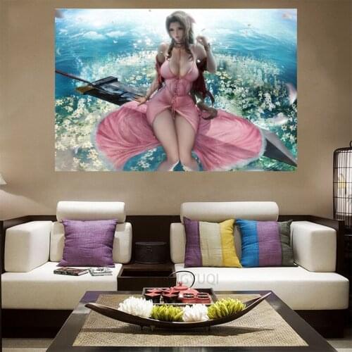 Final fantasy Game poster canvas Cartoon Pictures Artwork Canvas Paintings sexy wall pictures for living room wall art canvas