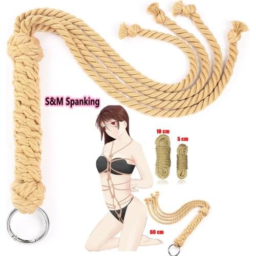Delicate Hand Made Cotton Horse Whip Sex Spanking Shibari Rope Binding BDSM Games Flogger Slave Bondage Couples Flirting Sex Toy