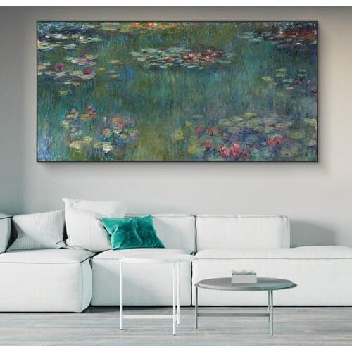 Water Lilies By Claude Monet Paintings Print On Canvas Art Posters And Prints Impressionist Flowers Art Pictures Cuadros Decor