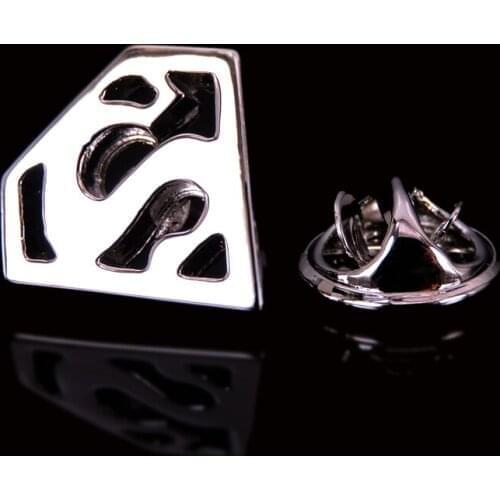 Summer new high quality brass silver s cut Brooch mens Lapel Pin fashion style hat scarf backpack badge womens jewelry gift