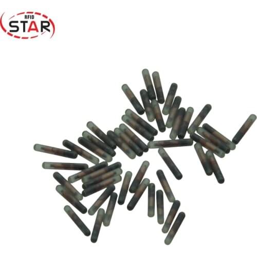 50pcs/lot 1.25*7mm Smallest Mini Animal Id Microchip ISO11784/5 FDX-B pet glass tags/Snake Fish Dog cow cats chip