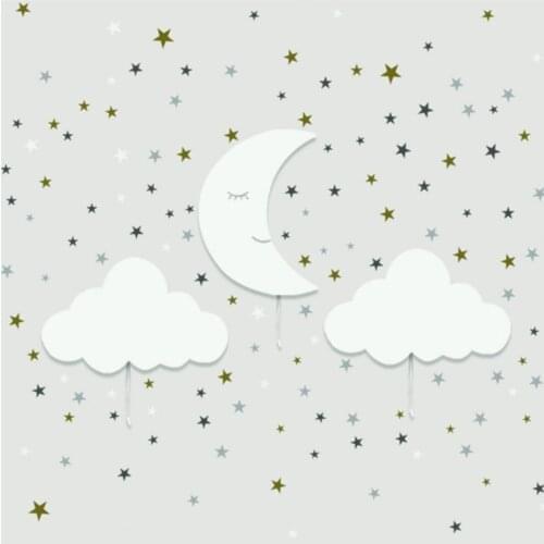 Set of 3- Kids Night Lamp Baby Toy Lamp Night Light Wooden Wall Light Baby Shower Lamp Kids Bedside Decoration Cloud Shağed Deco