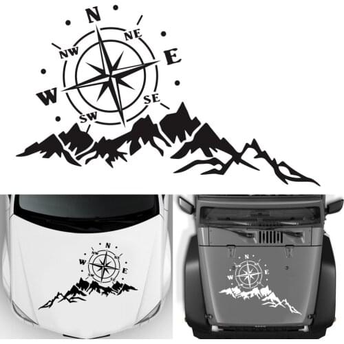 Car Sticker Auto Tree Mountain SUV Off-road RV Camper Car-Styling Vehicle Reflective Decals Sticker Decor Accessories