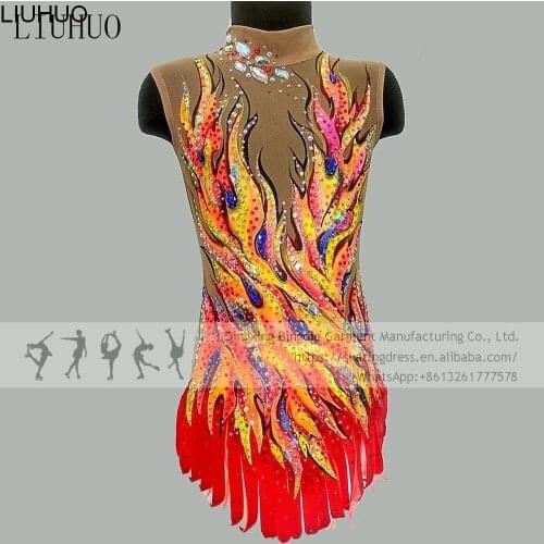 Ice Skating Dress Girls Women Rhythmic Gymnastics Leotards Competition Performance Dance Adult Dresses New Design Costumes